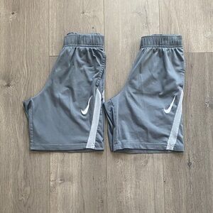 (2) Nike Kids Blue-Gray Shorts